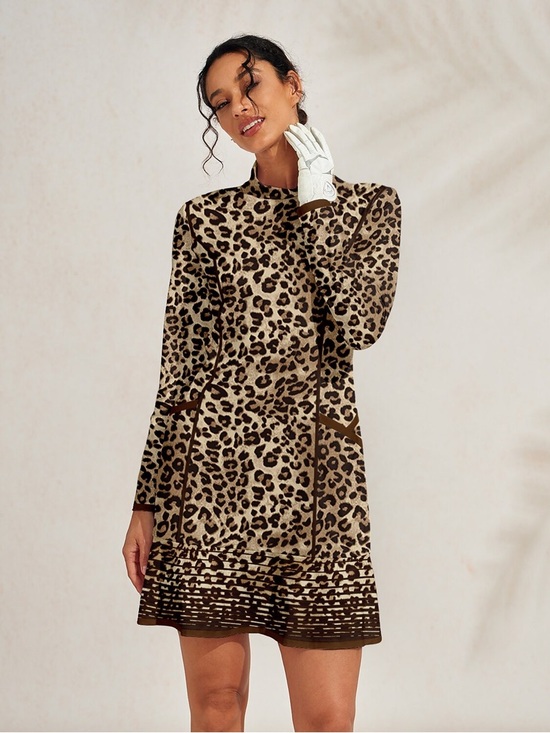 Acegolfs Dresses & Skirts - Acegolfs Wildlife Party Leopard Golf Dress NWT M UPF 50 Tennis Pickleball